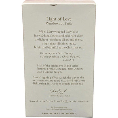 2011 Light of Love Hallmark Ornament (Windows of Faith) QX8749