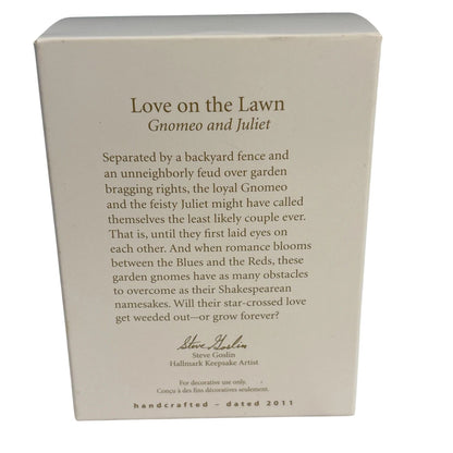 2011 Love on the Lawn Hallmark Ornament (Gnomeo and Juliet) QXD1019