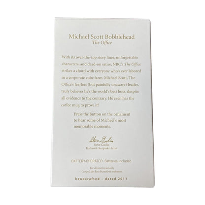 2011 Michael Scott Bobblehead Hallmark Ornament (The Office) QXI2869 Image6