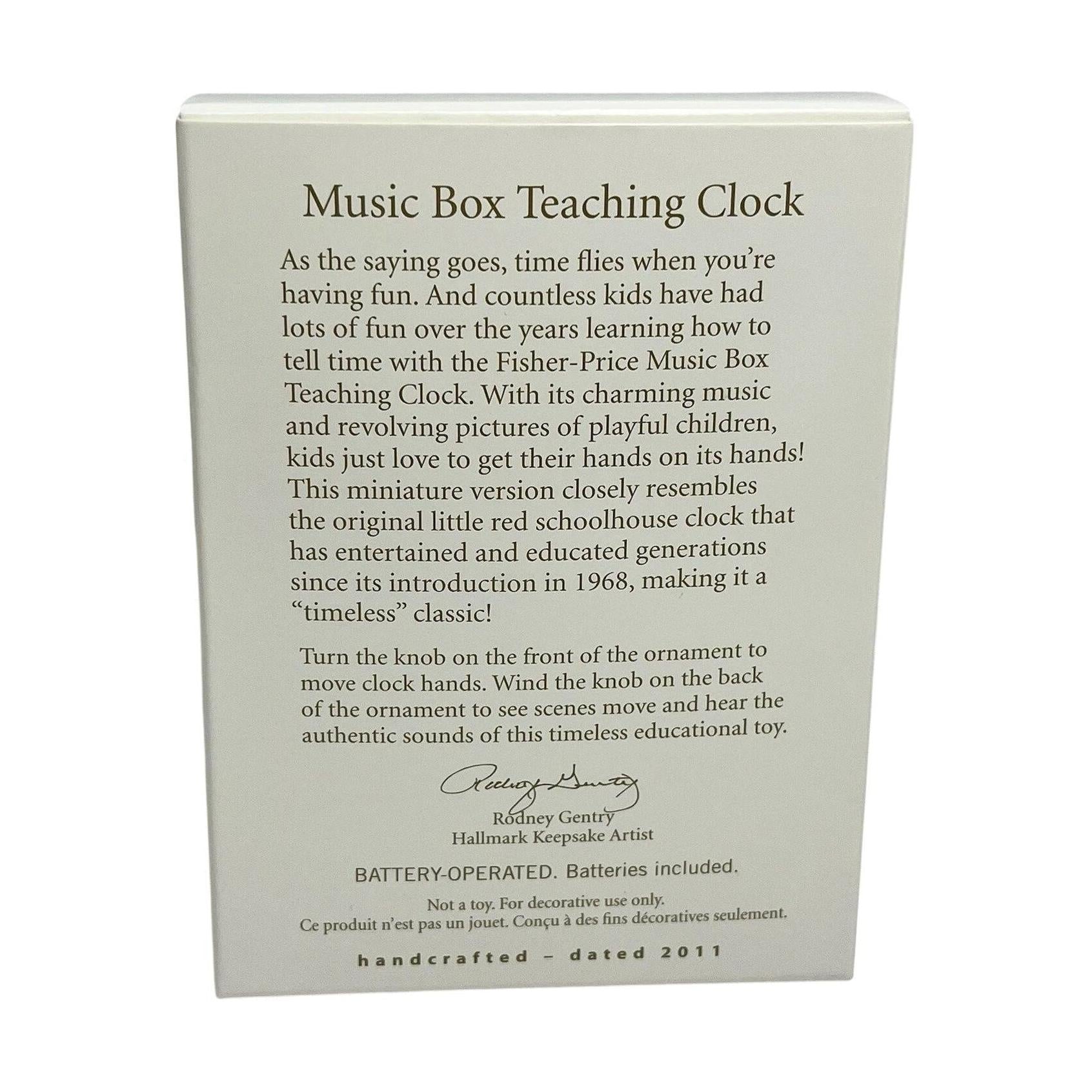 2011 Music Box Teaching Clock Hallmark Ornament (Fisher Price) QXI2459 Image6