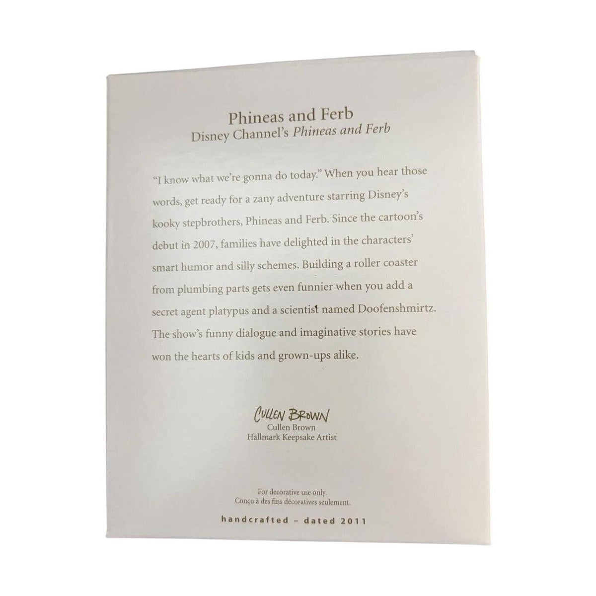 2011 Phineas and Ferb Hallmark Ornament (Disney Channel's Phineas and Ferb) QXD1677 Image7