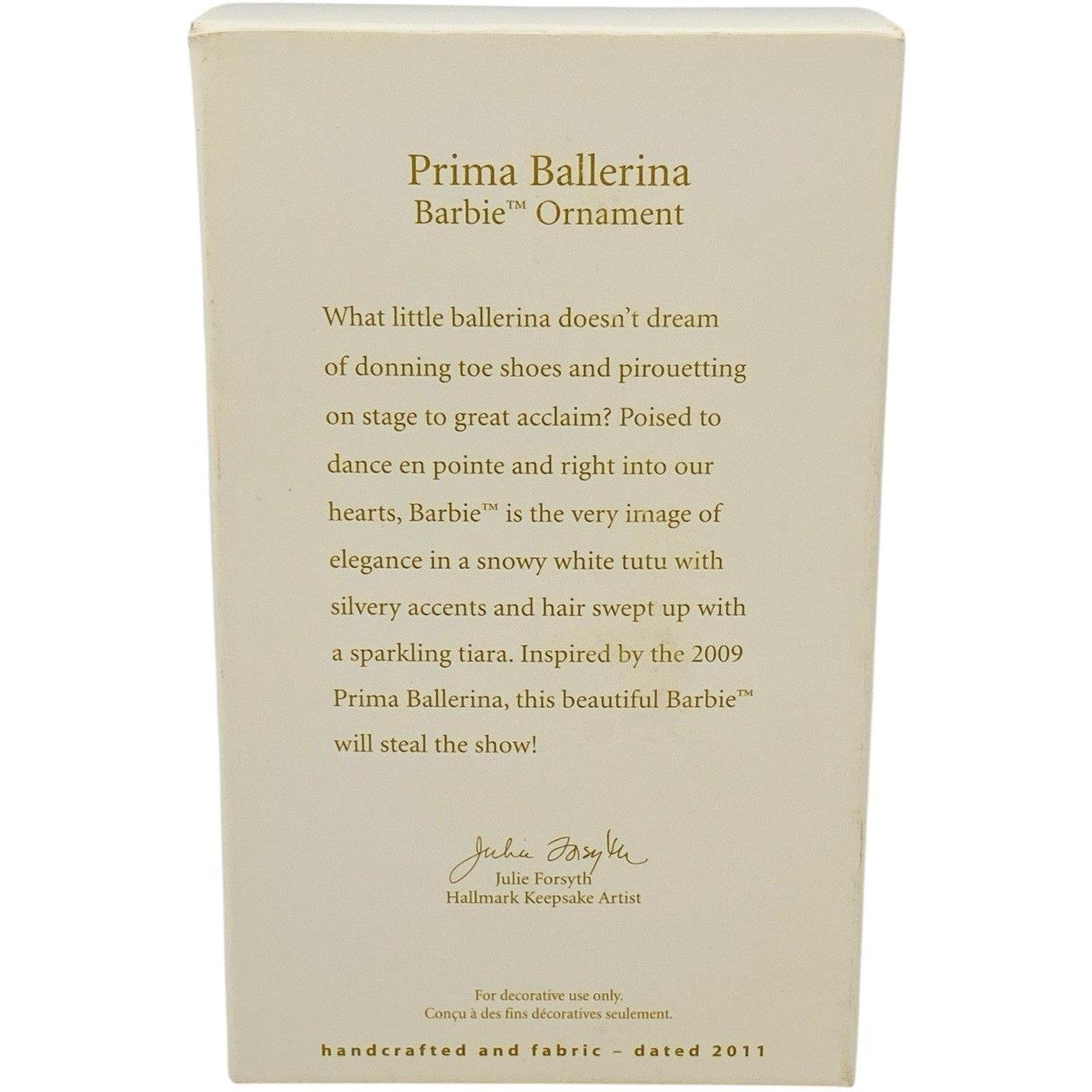 2011 PrimaBallerina Hallmark Ornament (Barbie) QXI2497
