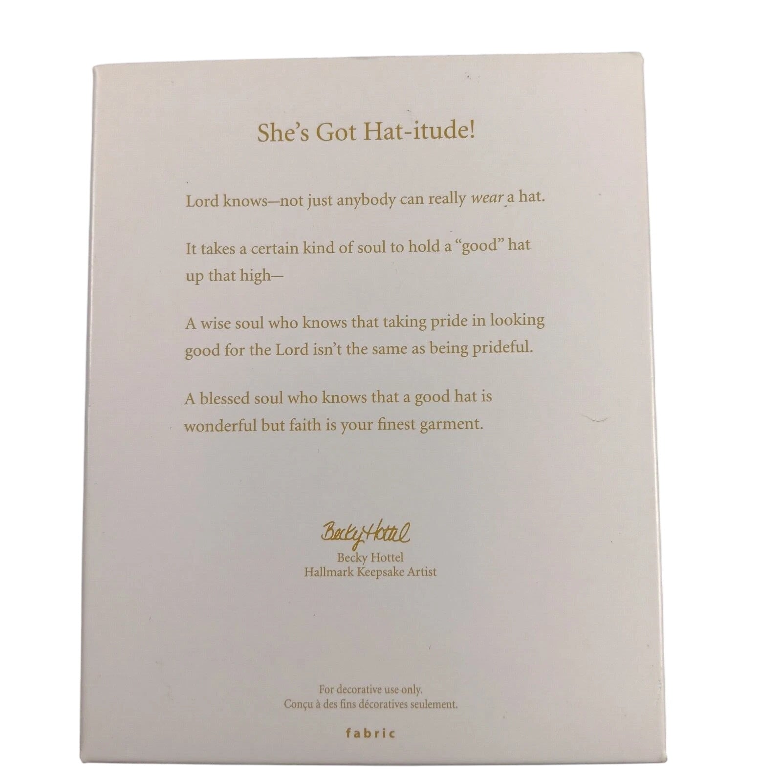 2011 She's Got Hat-itude! Hallmark Ornament (Flowers) QXG4837 Image5