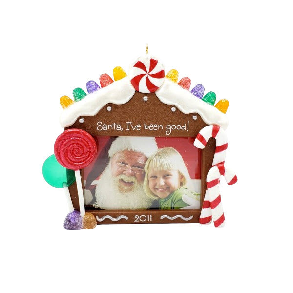 2011 Sittin' With Santa Hallmark Ornament (Photo Holder) LPR3469