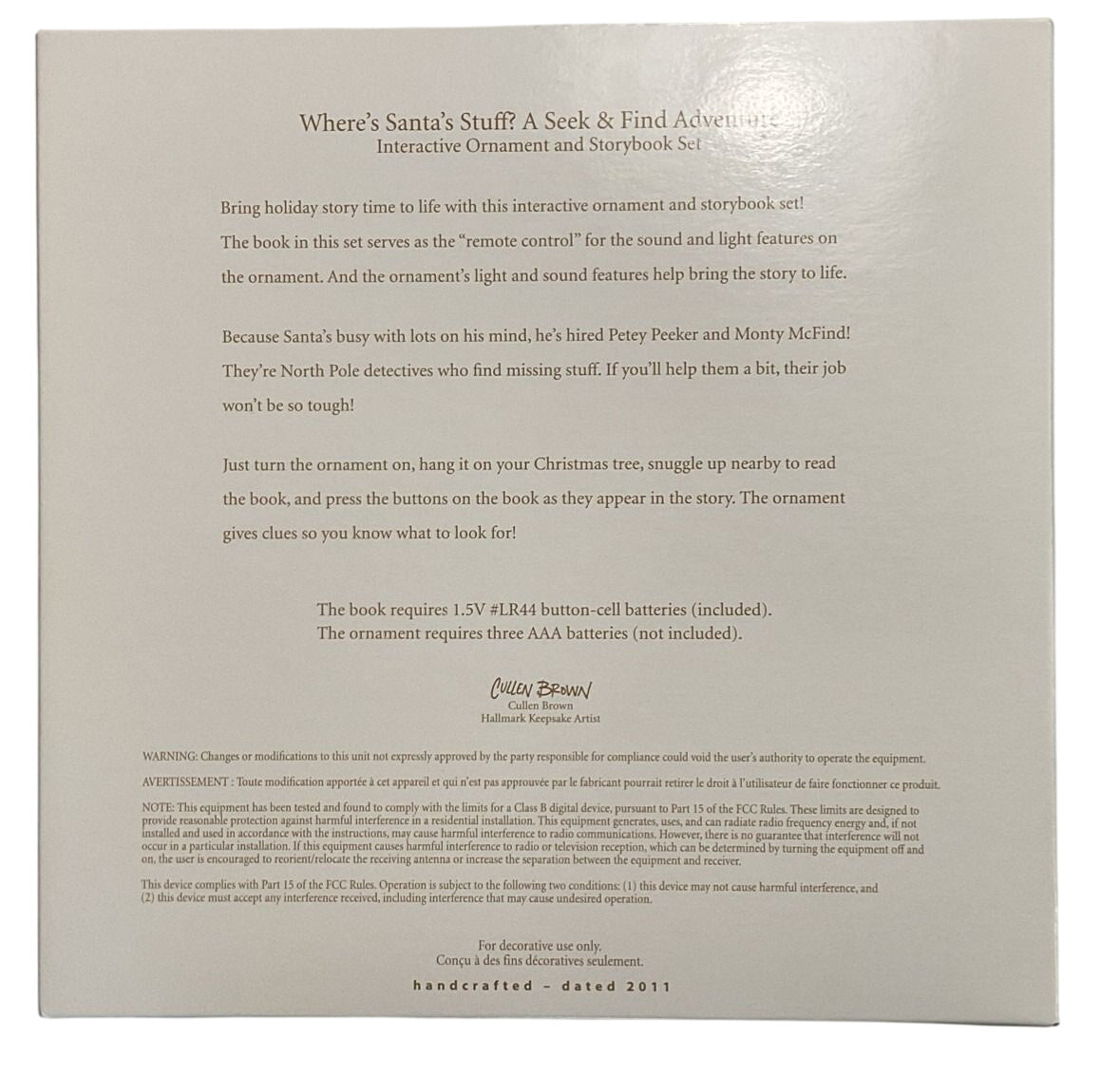 2011 Where's Santa's Stuff? Hallmark Ornament (Ornament and Book Set) QXG4729