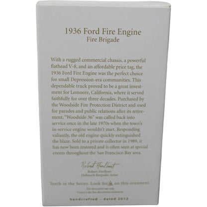 2012 1936 Ford Fire Engine Hallmark Ornament (Fire Brigade) QX8204