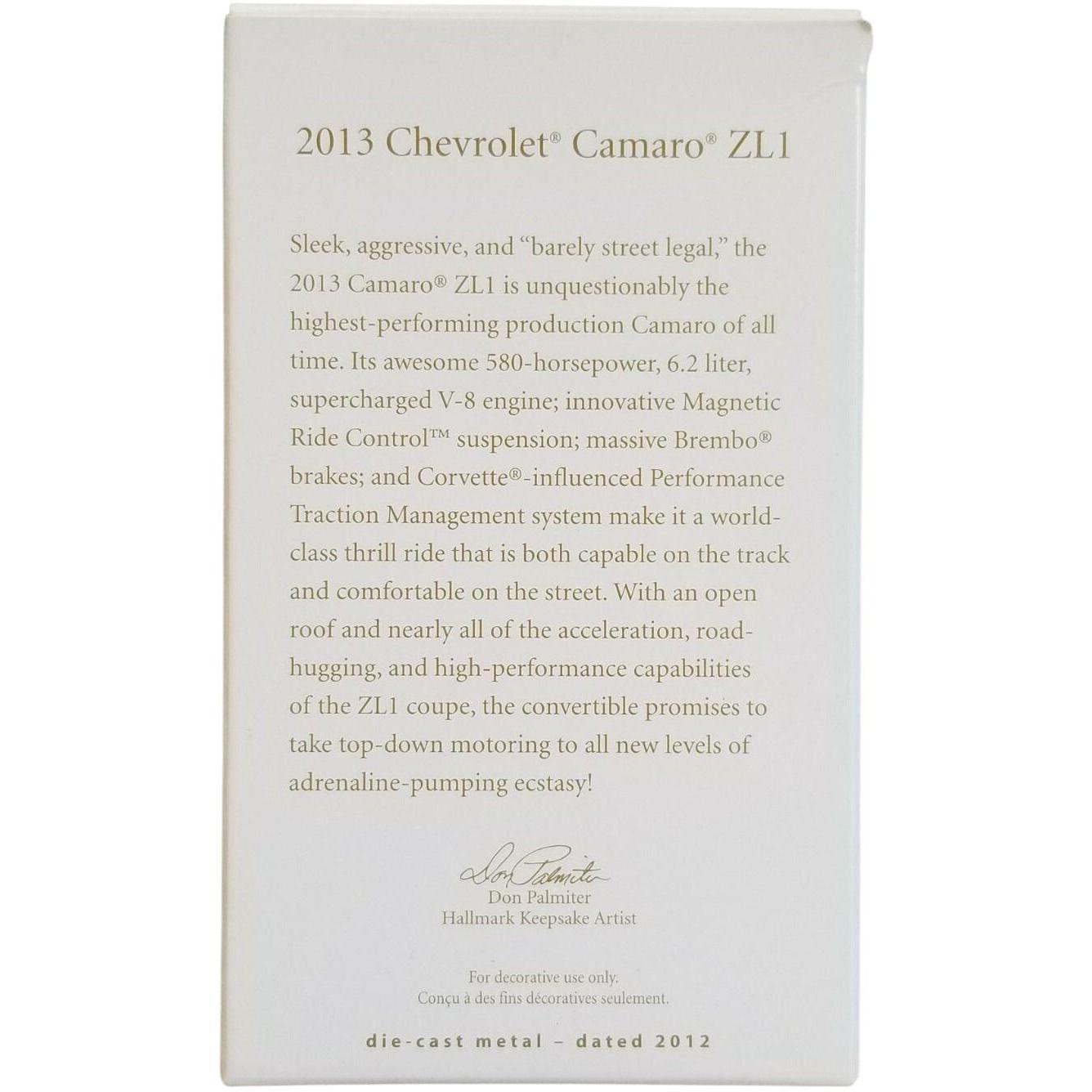 2012 2013 Camaro ZL1 Hallmark Ornament (Classic American Cars) QXI2994
