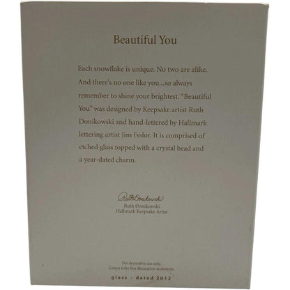 2012 Beautiful You Hallmark Ornament (Snowflake) QXG3524