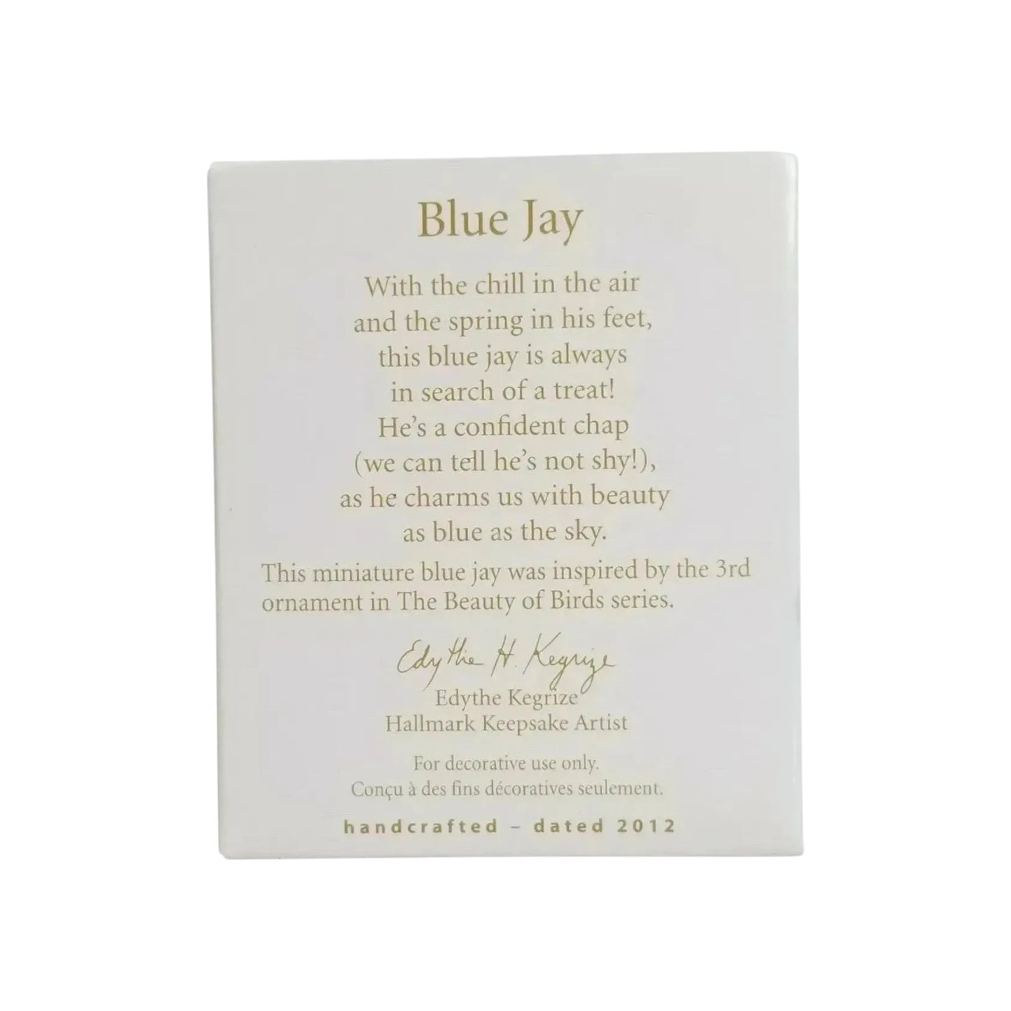 2012 Blue Jay (Beauty of Birds)