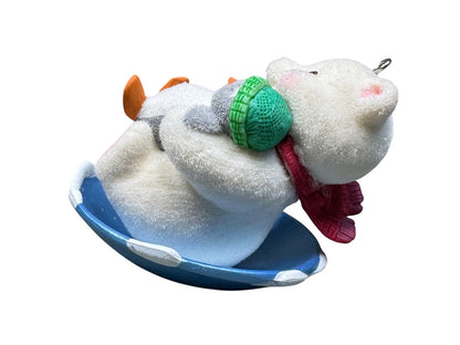 2012 Downhill Thrills Hallmark Ornament (Snowball and Tuxedo) QX8061