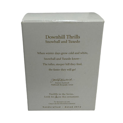 2012 Downhill Thrills Hallmark Ornament (Snowball and Tuxedo) QX8061