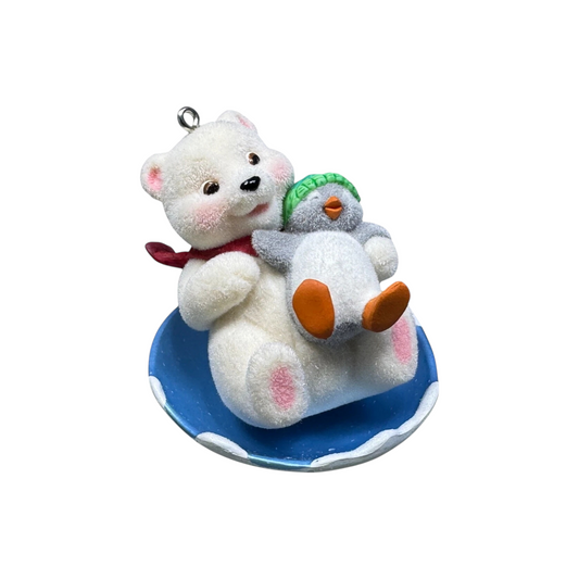 2012 Downhill Thrills Hallmark Ornament (Snowball and Tuxedo) QX8061