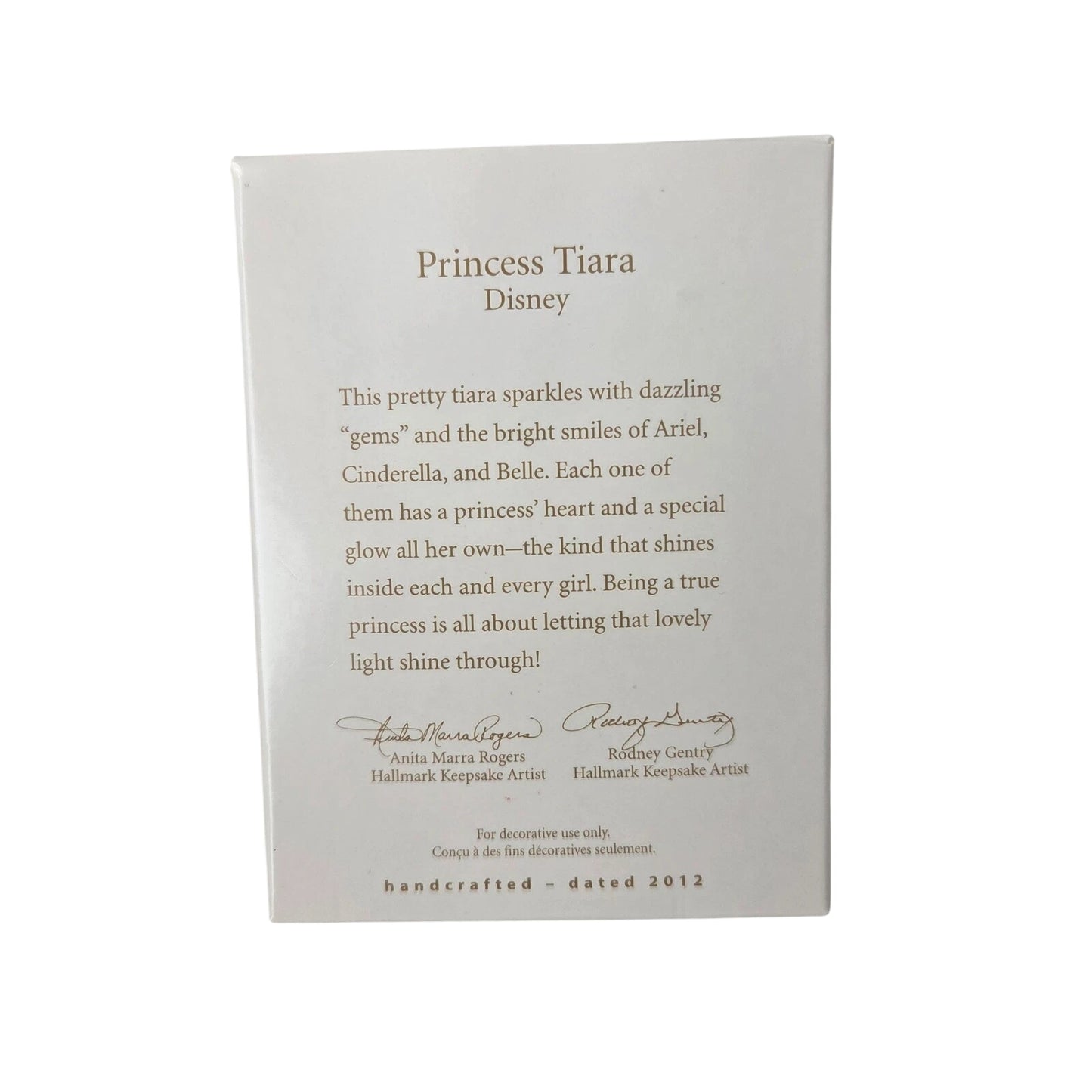 2012 Princess Tiara Hallmark Ornament (Disney Princesses) QXD1634