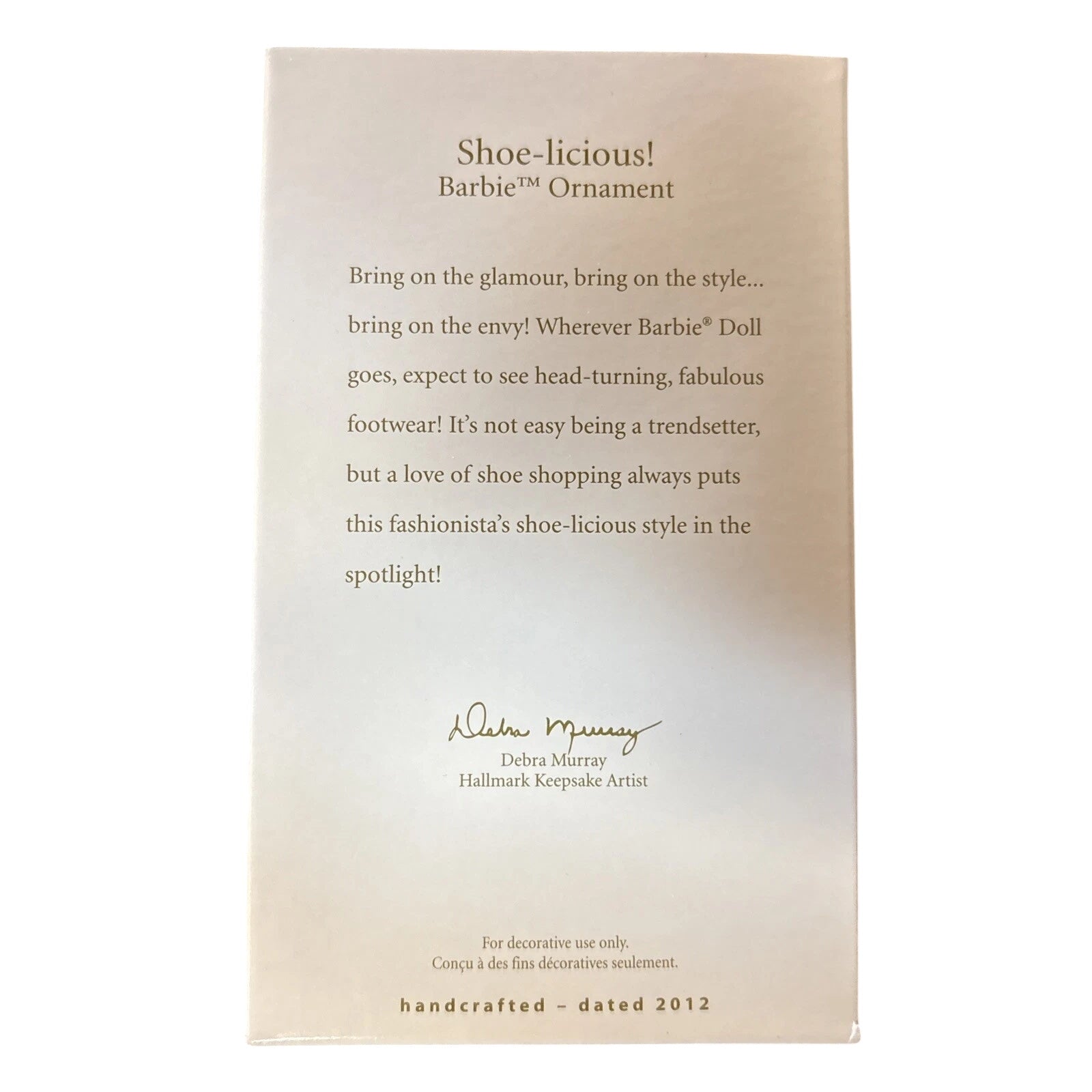 2012 Shoe-licious! Hallmark Ornament (Barbie) QXI2974