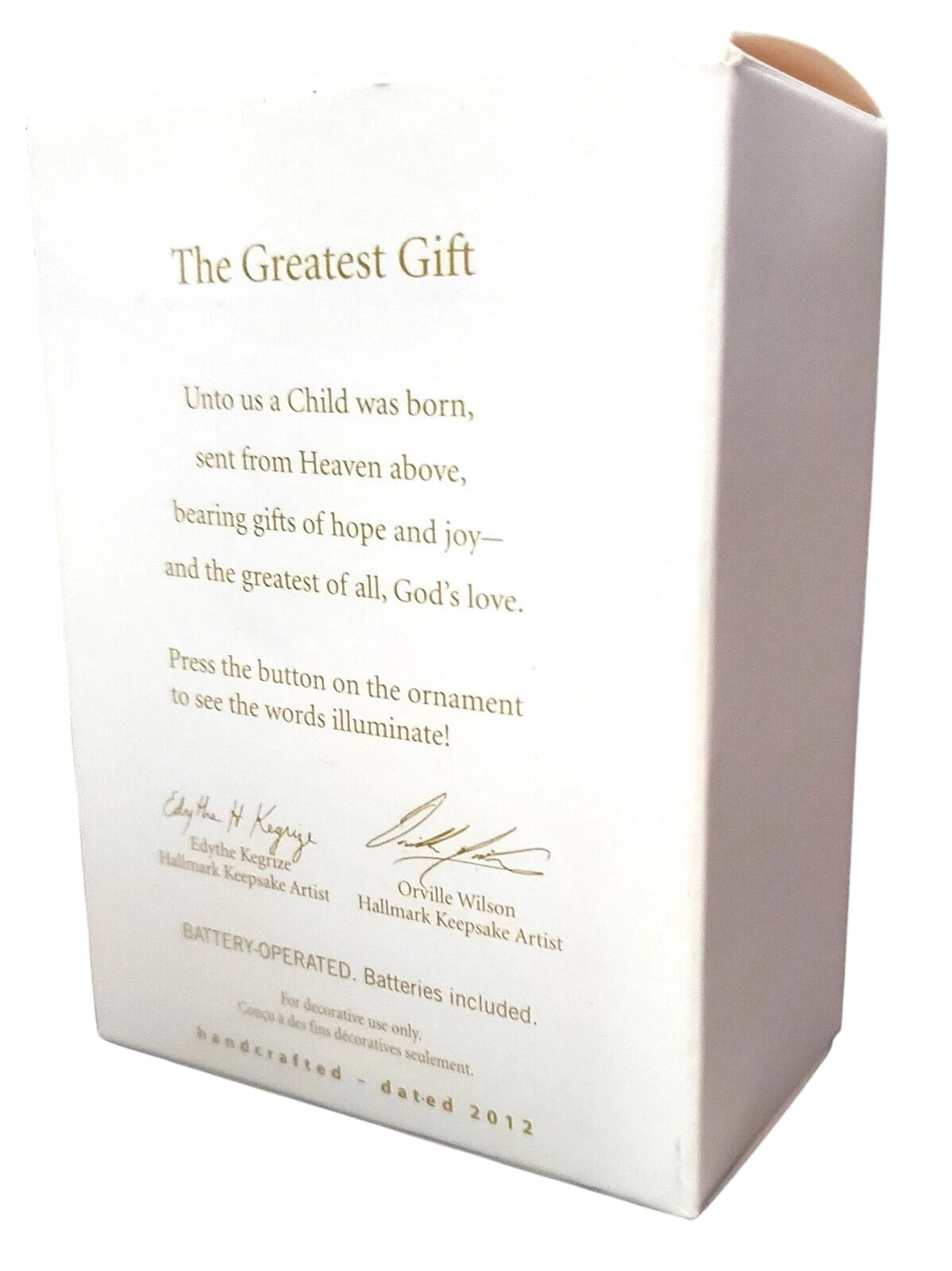 2012 The Greatest Gift Hallmark Ornament (Nativity) QXG3254