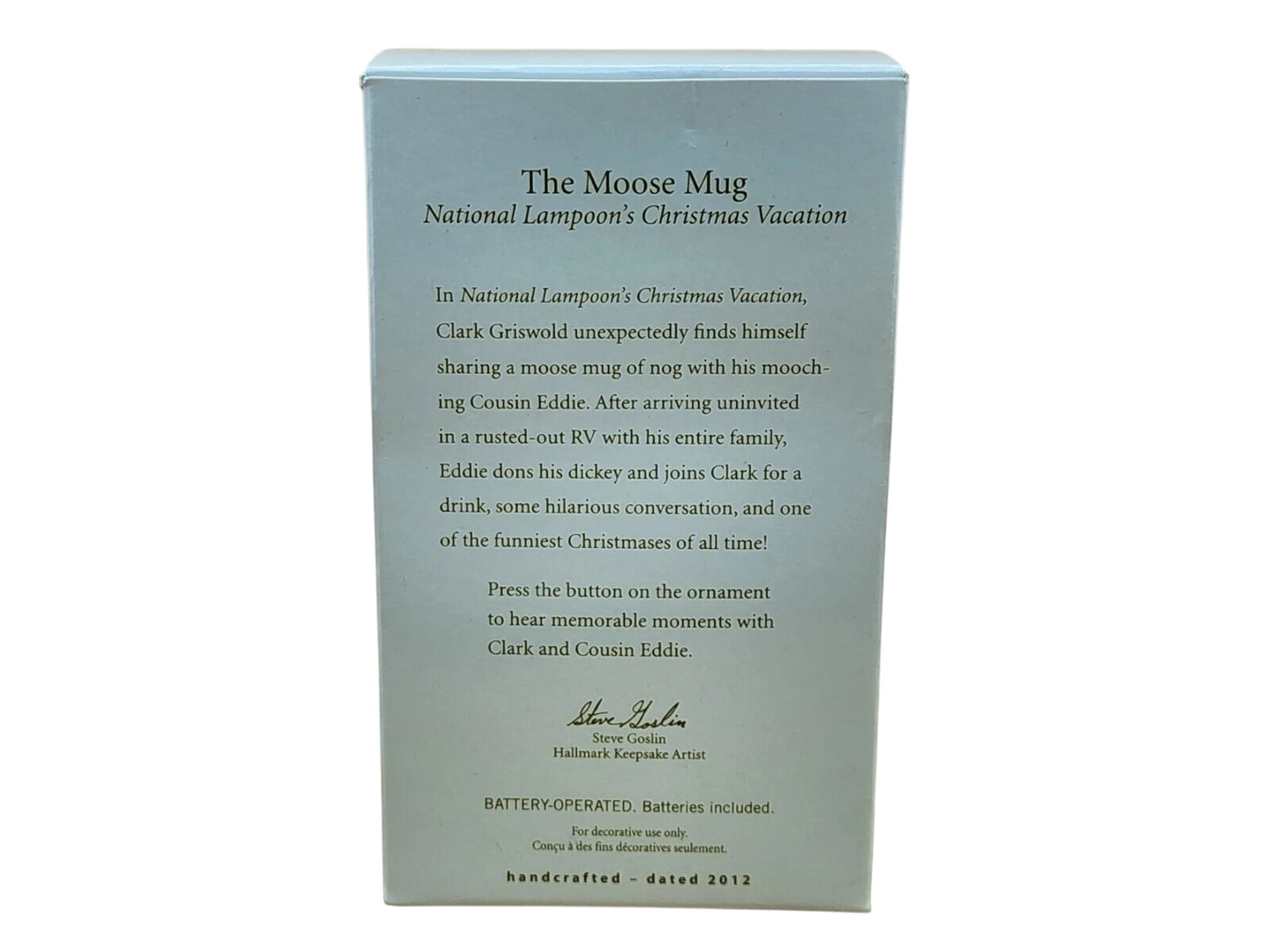 2012 TheMoose Mug Hallmark Ornament (National Lampoon's Christmas Vacation) QXI2884