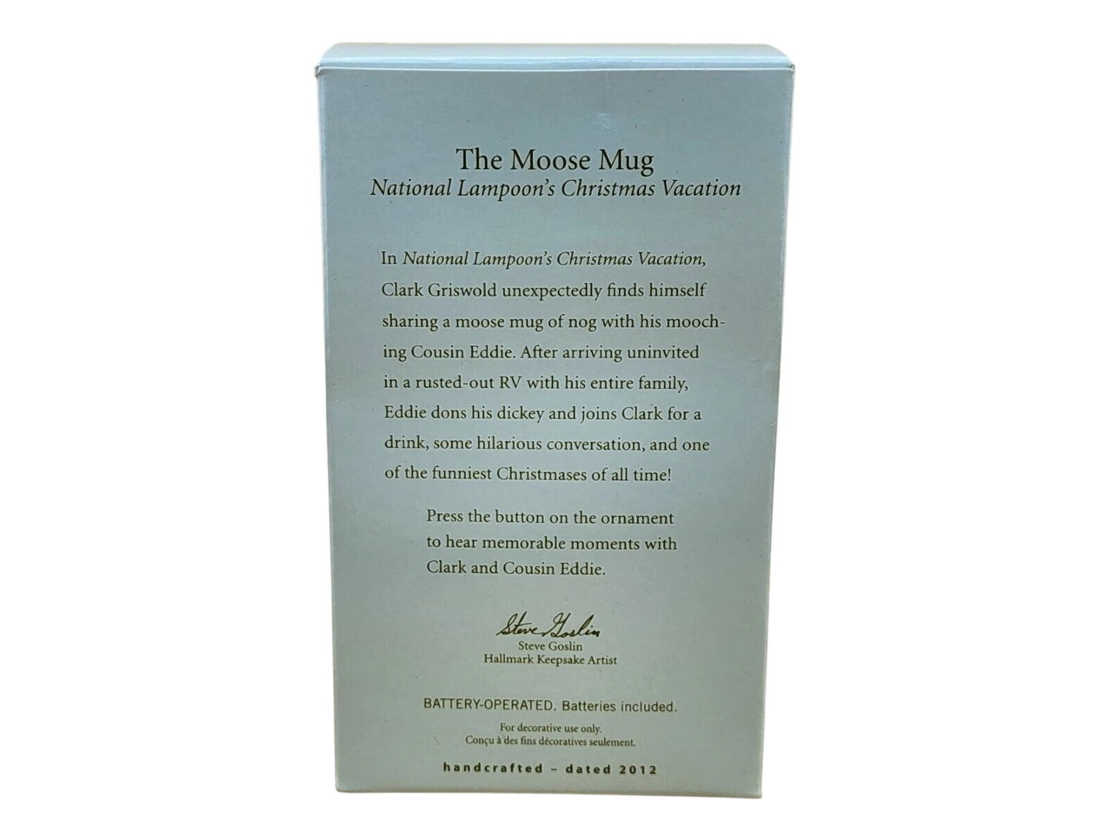 2012 TheMoose Mug Hallmark Ornament (National Lampoon's Christmas Vacation) QXI2884