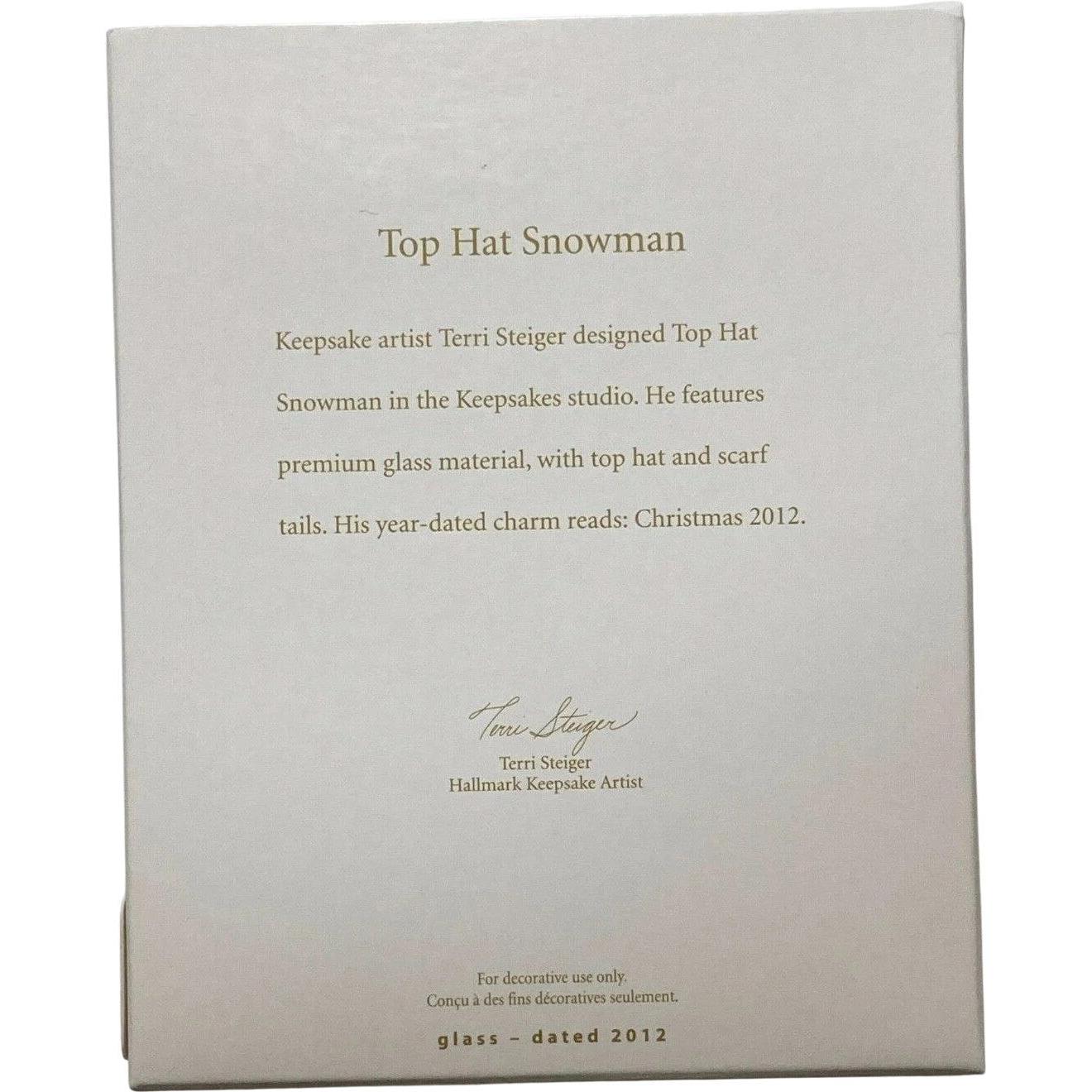 2012 Top Hat Snowman Hallmark Ornament (Snowmen) QXG3534