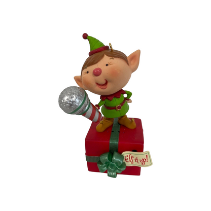 2012 Voice Chainging Elf Hallmark Ornament (Elf it Up) QXG4034