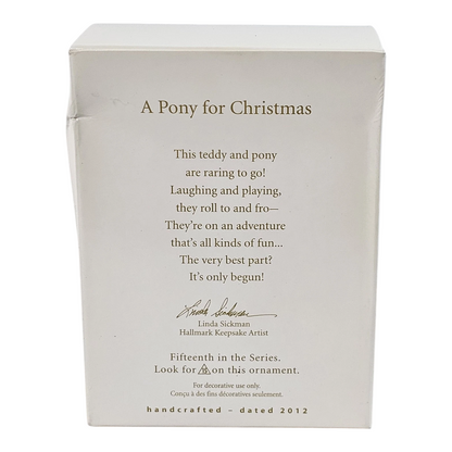 2012 A Pony for Christmas Hallmark Ornament (A Pony for Christmas) QX8094 Image5