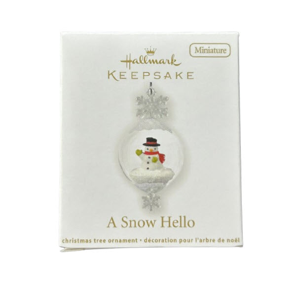 2012 A Snow Hello Hallmark Ornament (Snowmen) QXM9021