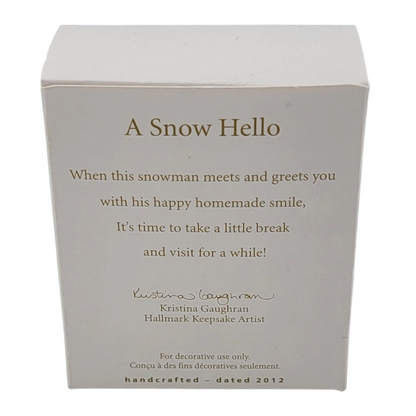 2012 A Snow Hello Hallmark Ornament (Snowmen) QXM9021 Image6