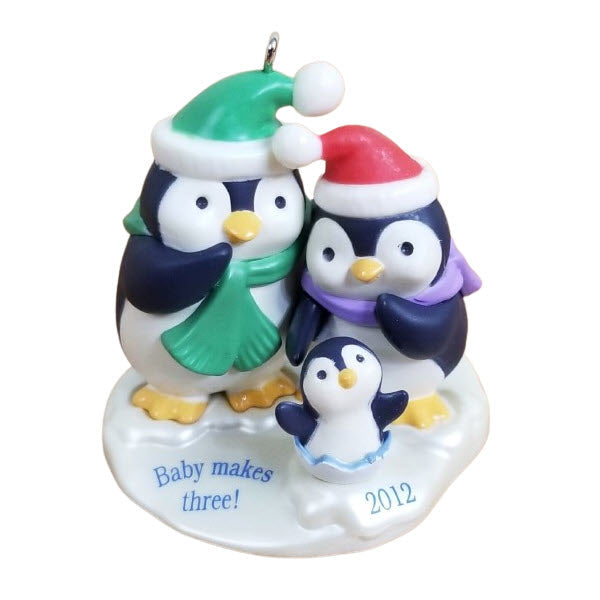 2012 Baby Makes Three! Hallmark Ornament (Penguins) QXG4744