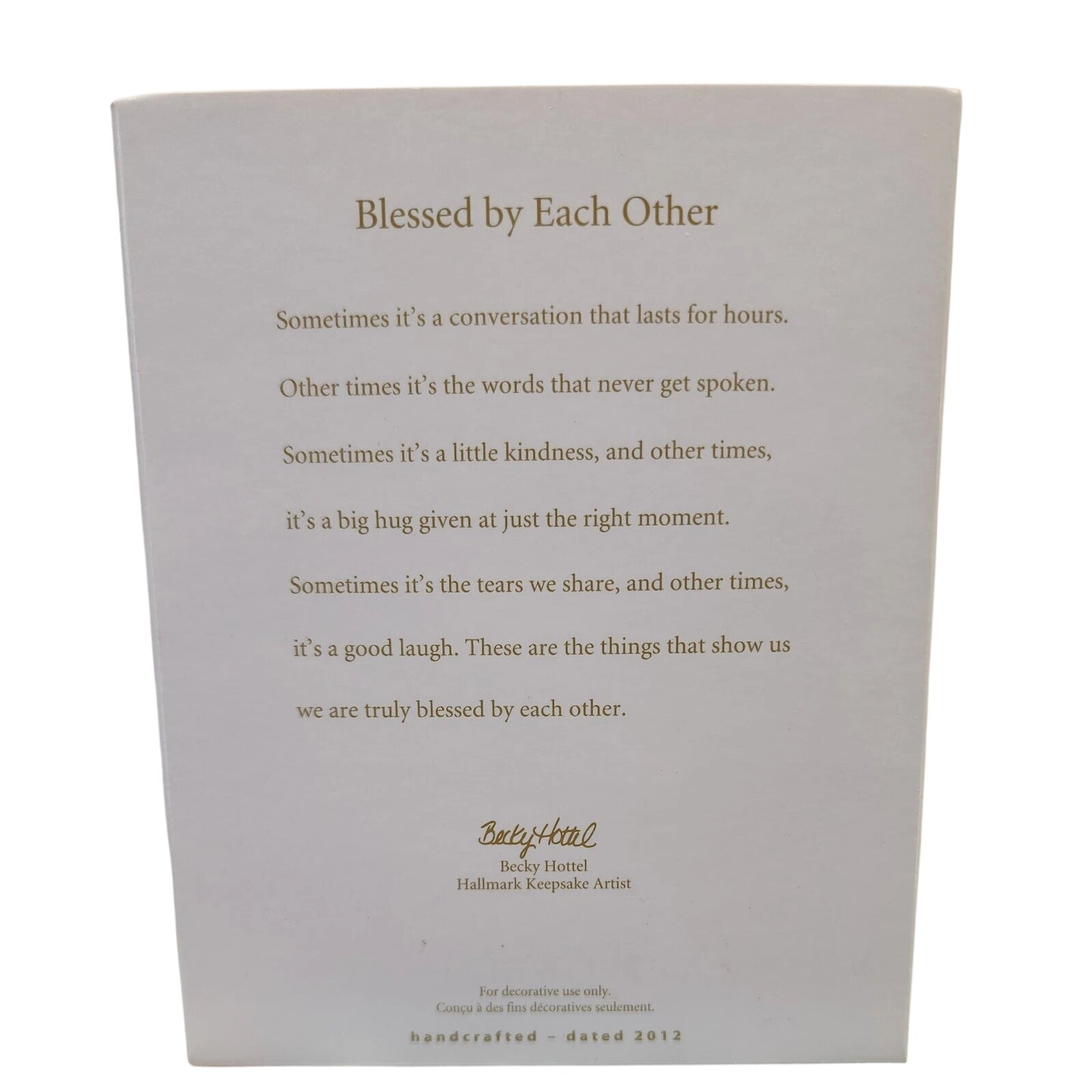2012 Blessed by Each Other Hallmark Ornament (Photo Holder) QXG4611 Image4