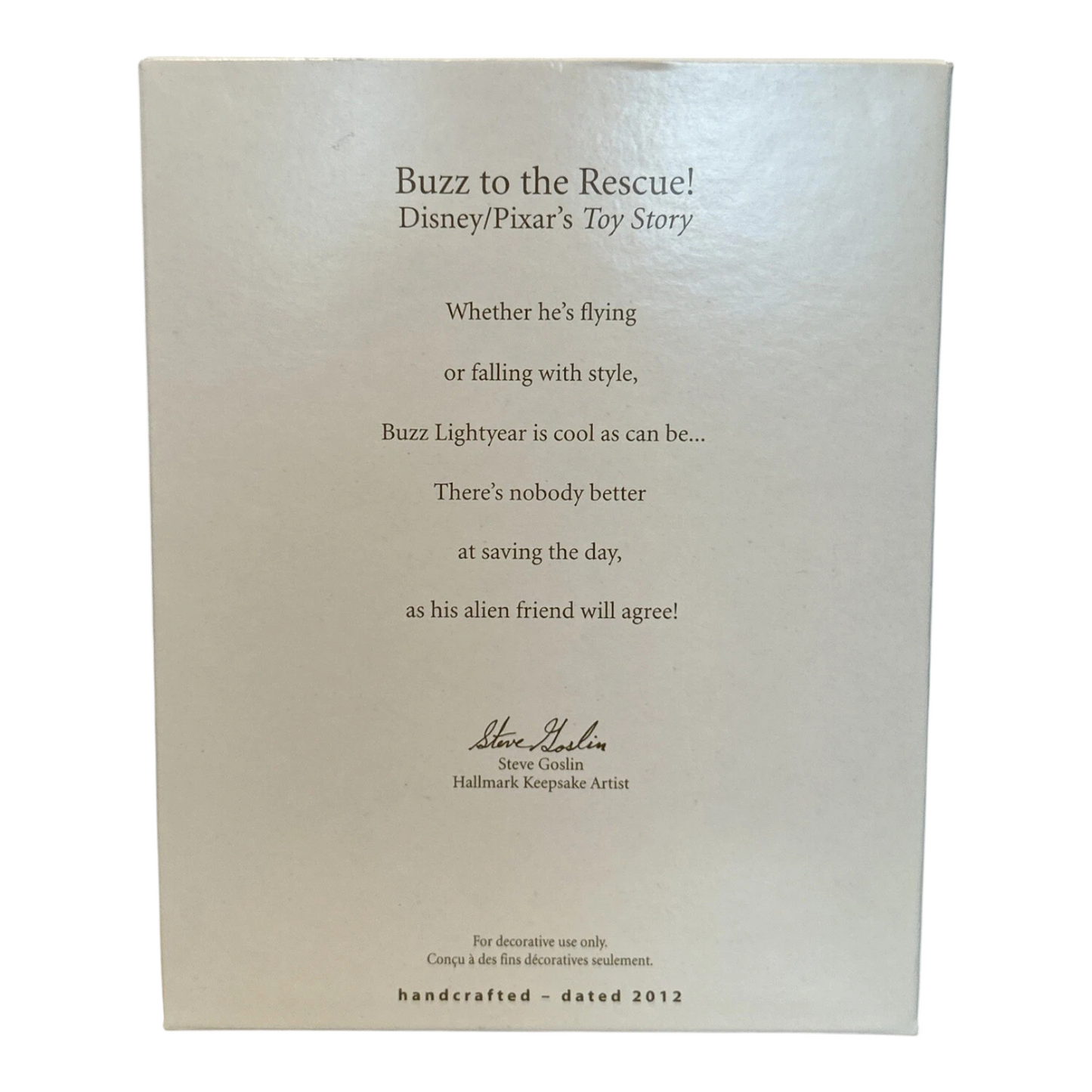 2012 Buzz to the Rescue! (Toy Story)