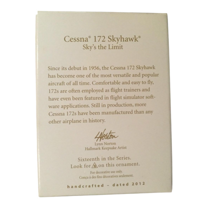 2012 Cessna 172 Skyhawk Hallmark Ornament (Sky's the Limit) QX8242 Image8