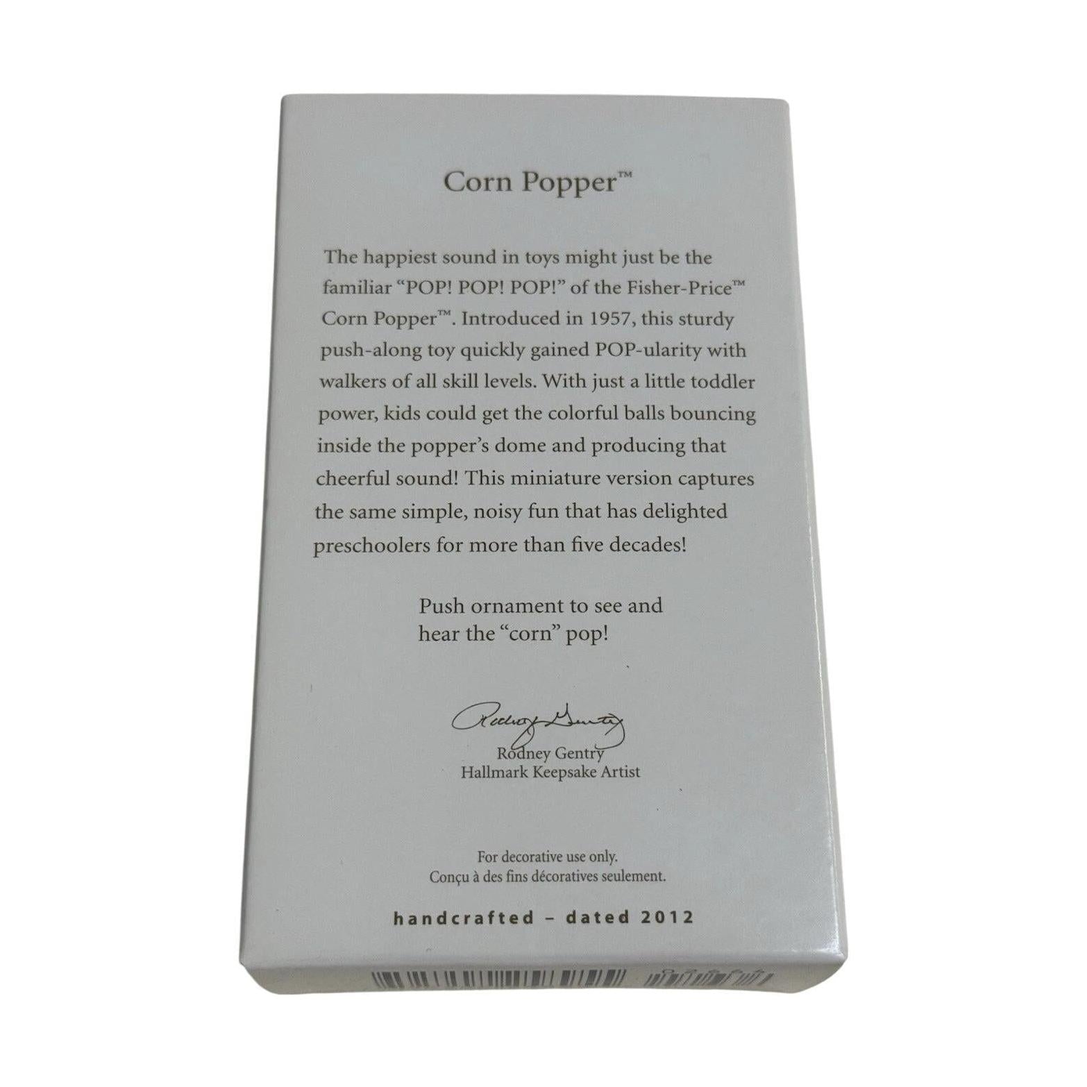 2012 Corn Popper Hallmark Ornament (Fisher Price) QXI2664 Image8