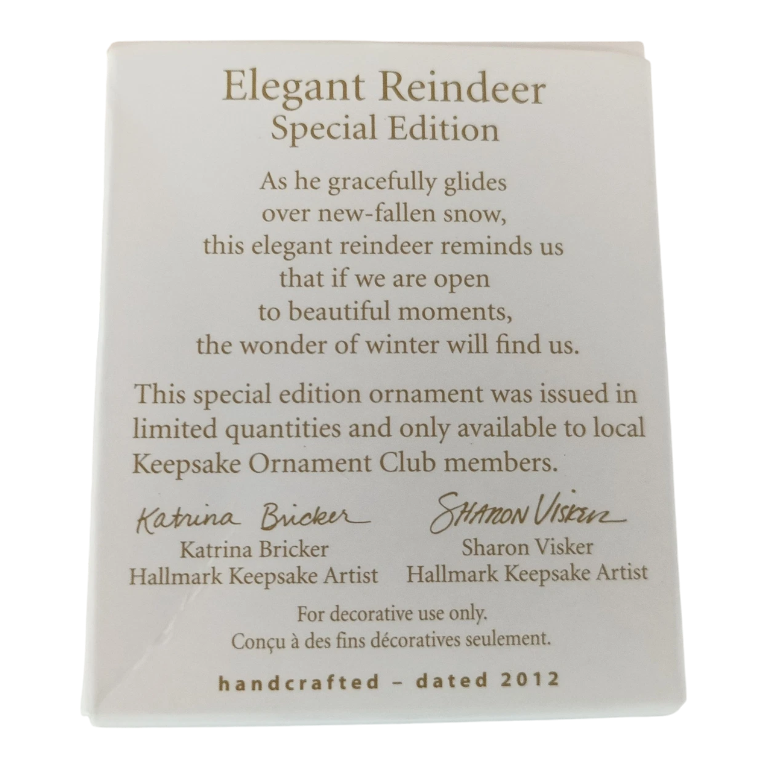 2012 Elegant Reindeer Hallmark Ornament (Reindeer) QXC9149 Image4