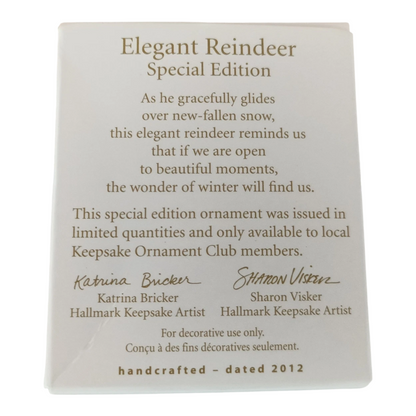 2012 Elegant Reindeer Hallmark Ornament (Reindeer) QXC9149 Image4