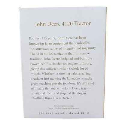 2012 John Deere 4120 Tractor Hallmark Ornament (John Deere) QXI2044 Image5