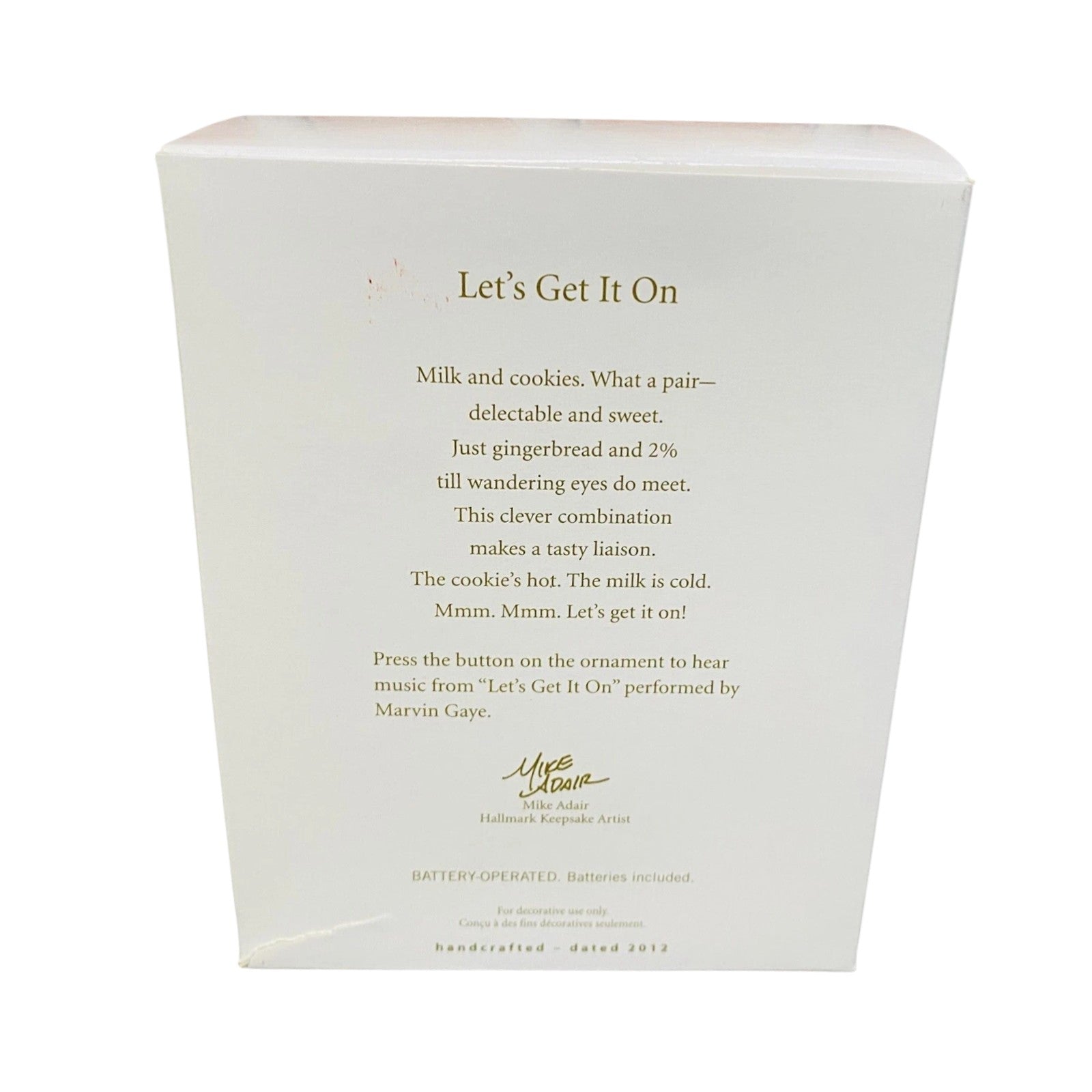2012 Let's Get It On Hallmark Ornament (Gingerbread) QXG3224 Image6