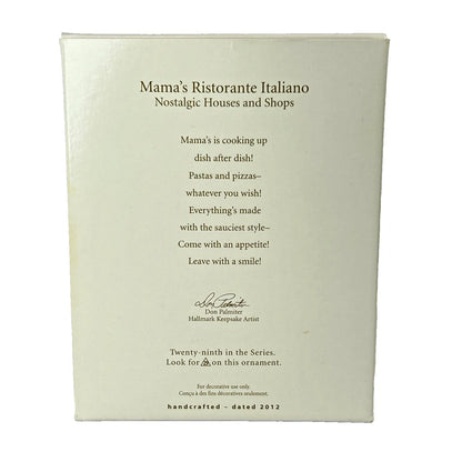 2012 Mama's Ristorante Italiano Hallmark Ornament (Nostalgic Houses and Shops) QX8144 Image7