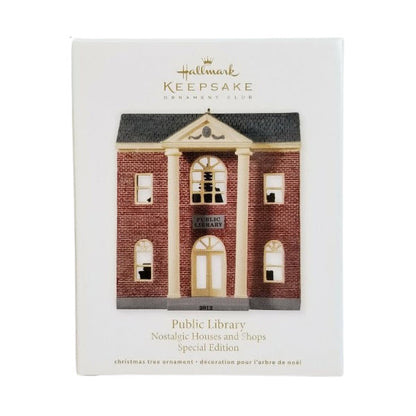 2012 Public Library Hallmark Ornament (Nostalgic Houses and Shops) QXC5054