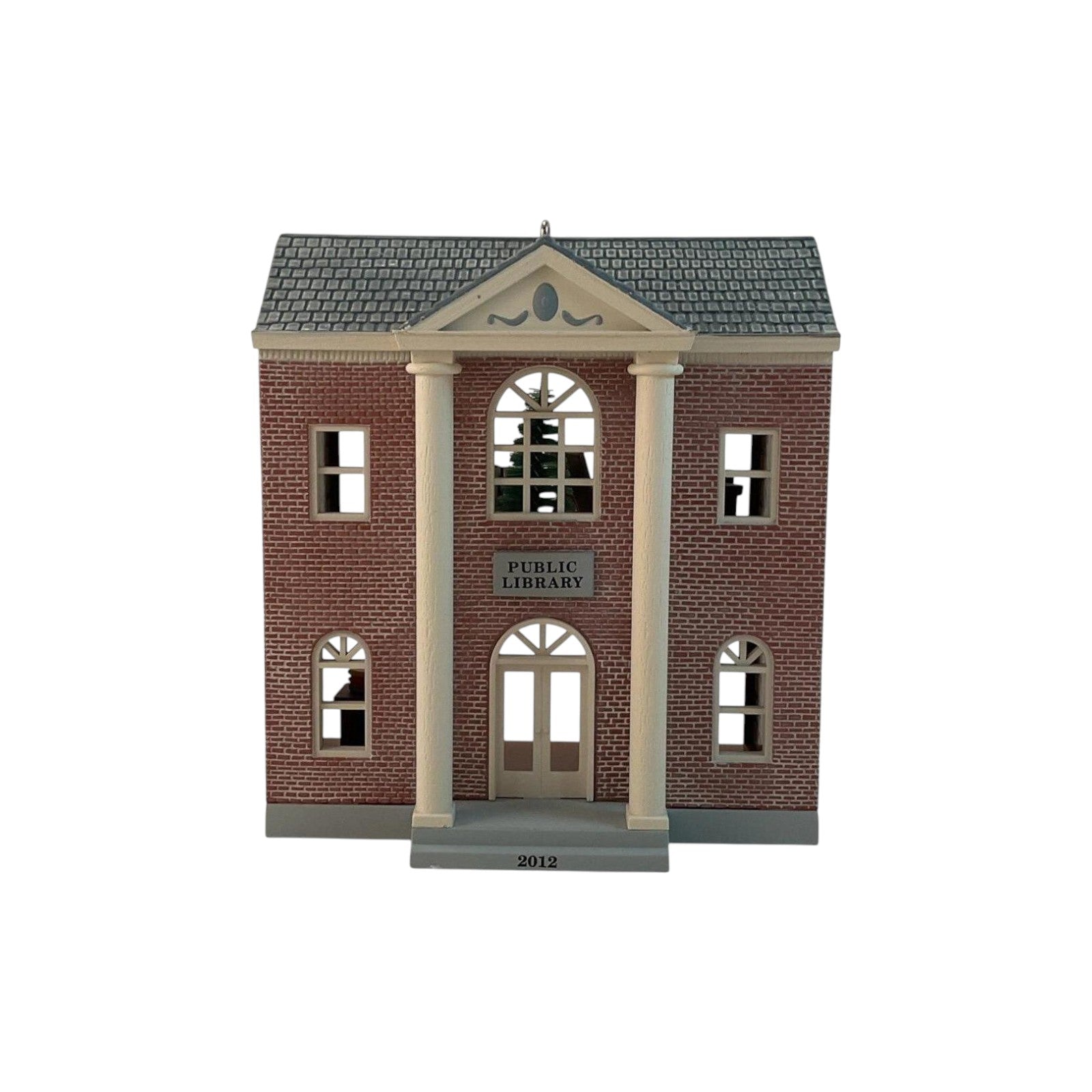 2012 Public Library Hallmark Ornament (Nostalgic Houses and Shops) QXC5054 Image1