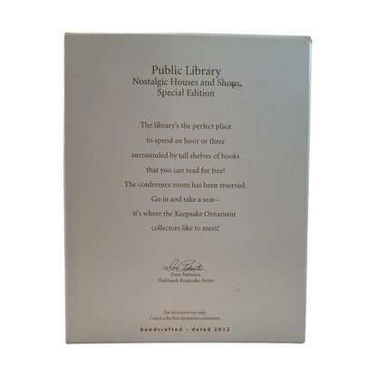 2012 Public Library Hallmark Ornament (Nostalgic Houses and Shops) QXC5054 Image6