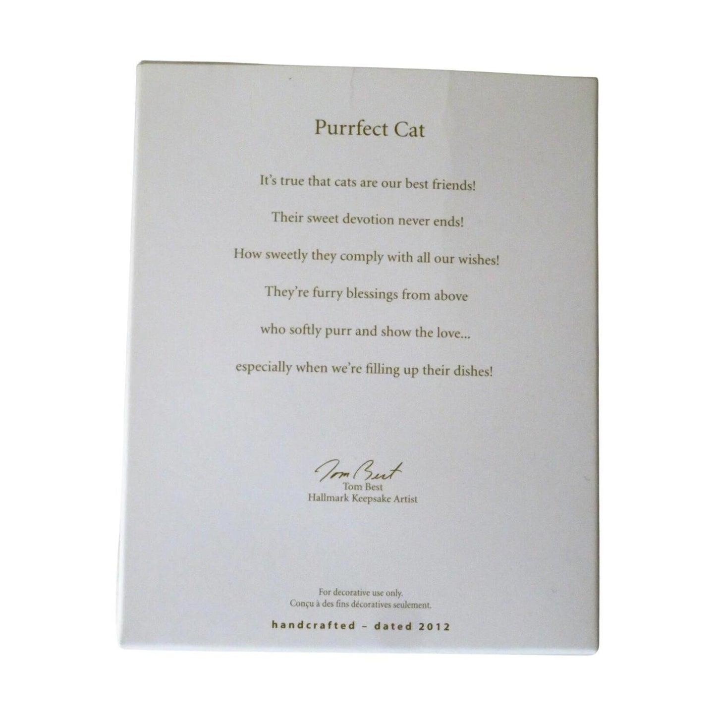 2012 Purrfect Cat Hallmark Ornament (Photo Holder) QXG4724 Image5