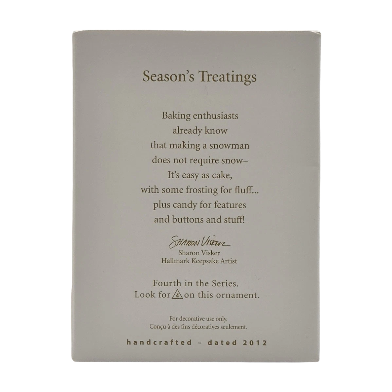 2012 Season's Treatings Hallmark Ornament (Season's Treatings) LPR3814 Image6