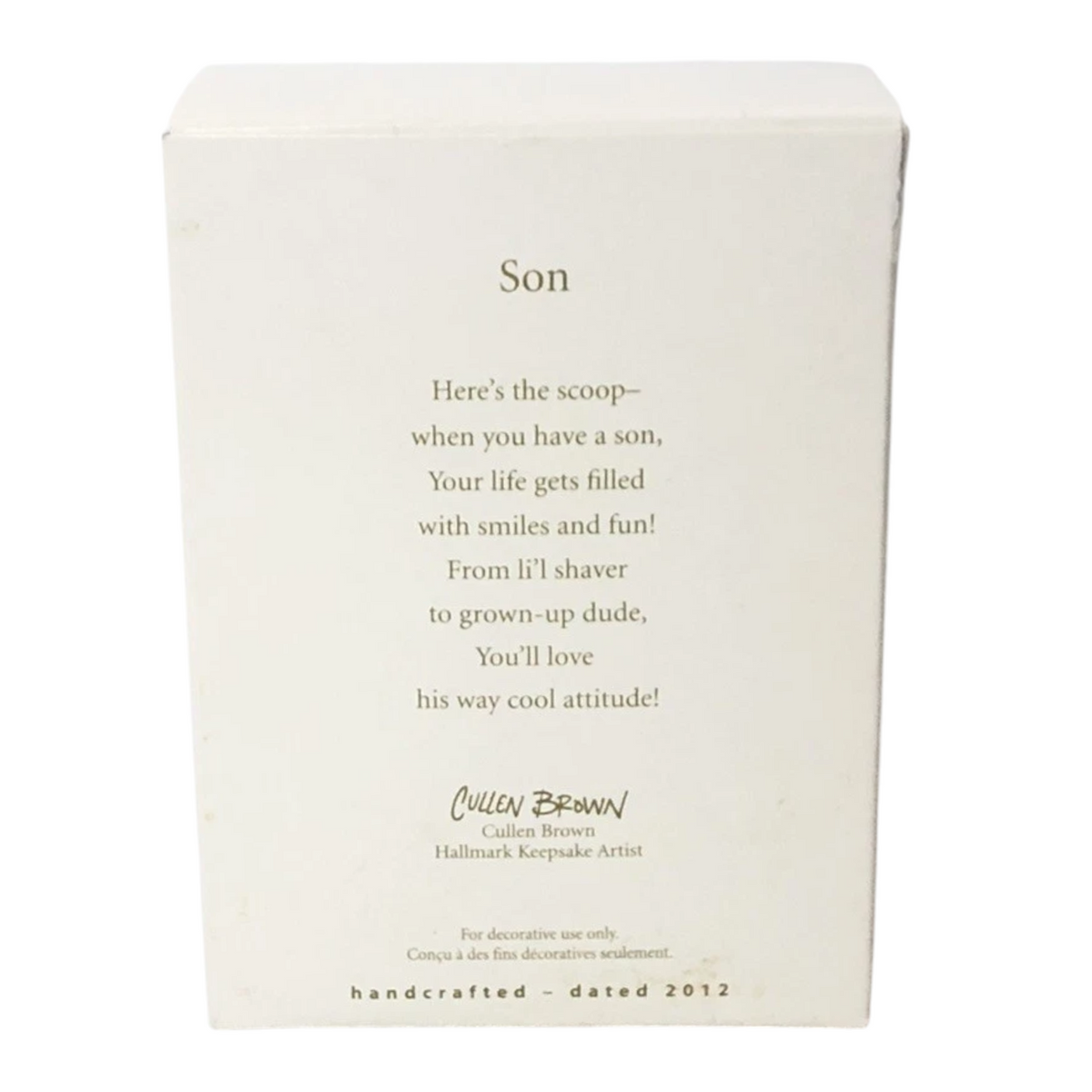 2012 Son Hallmark Ornament (Family) QXG4594 Image4