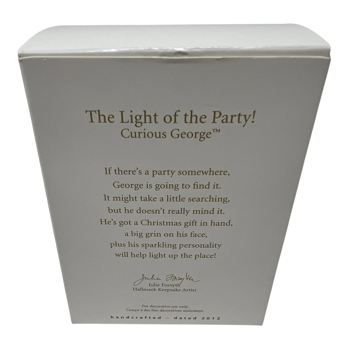 2012 The Light of the Party! Hallmark Ornament (Curious George) QXI2654