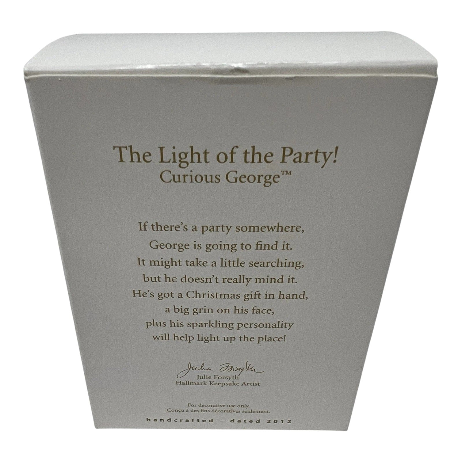 2012 The Light of the Party! Hallmark Ornament (Curious George) QXI2654