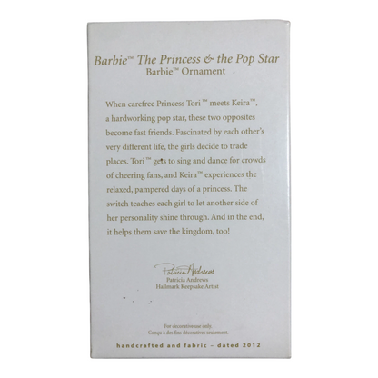 2012 The Princess & the Pop Star Hallmark Ornament (Barbie) QXI2701 Image6