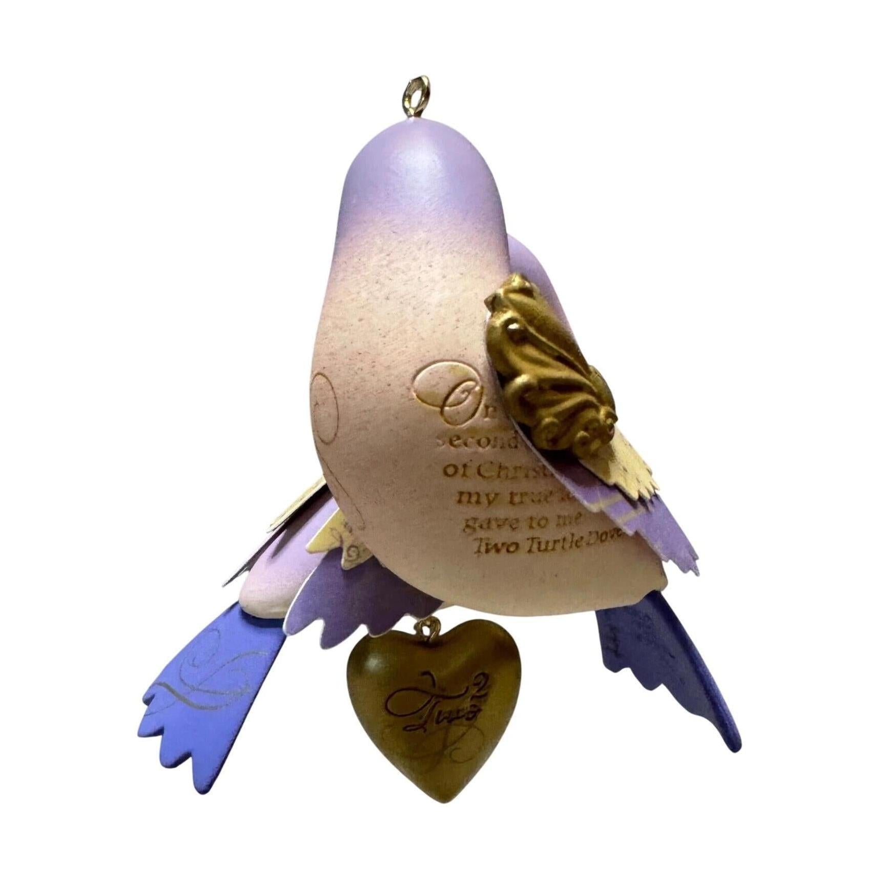 2012 Two Turtle Doves Hallmark Ornament (Twelve Days of Christmas) QX8091 Image5