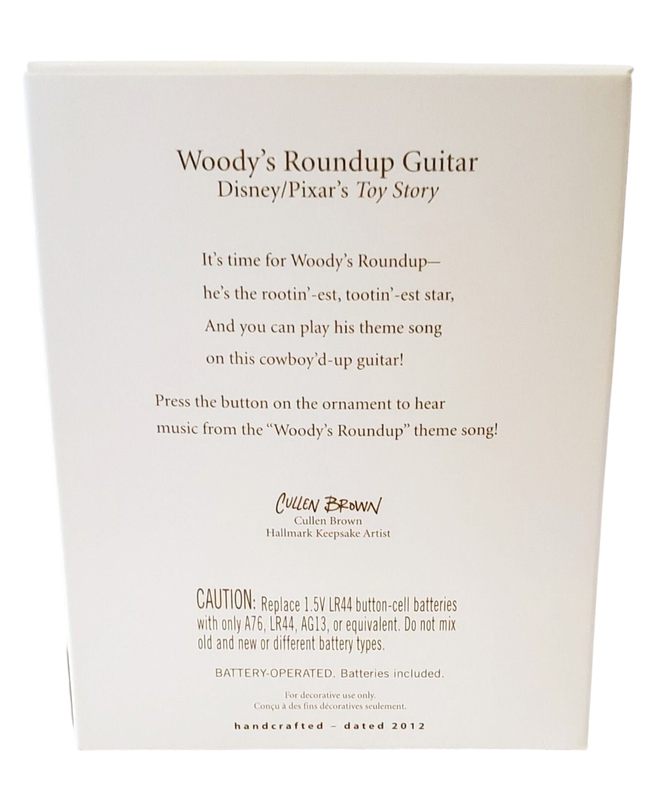 2012 Woody's Roundup Guitar Hallmark Ornament (Disney/Pixar Toy Story) QXD1064