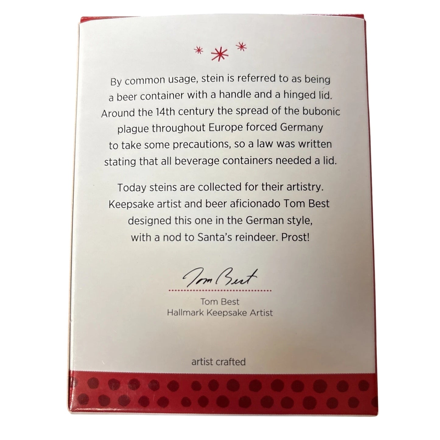 2013 Beer Stein Hallmark Ornament (Beer Stein) QXG1582