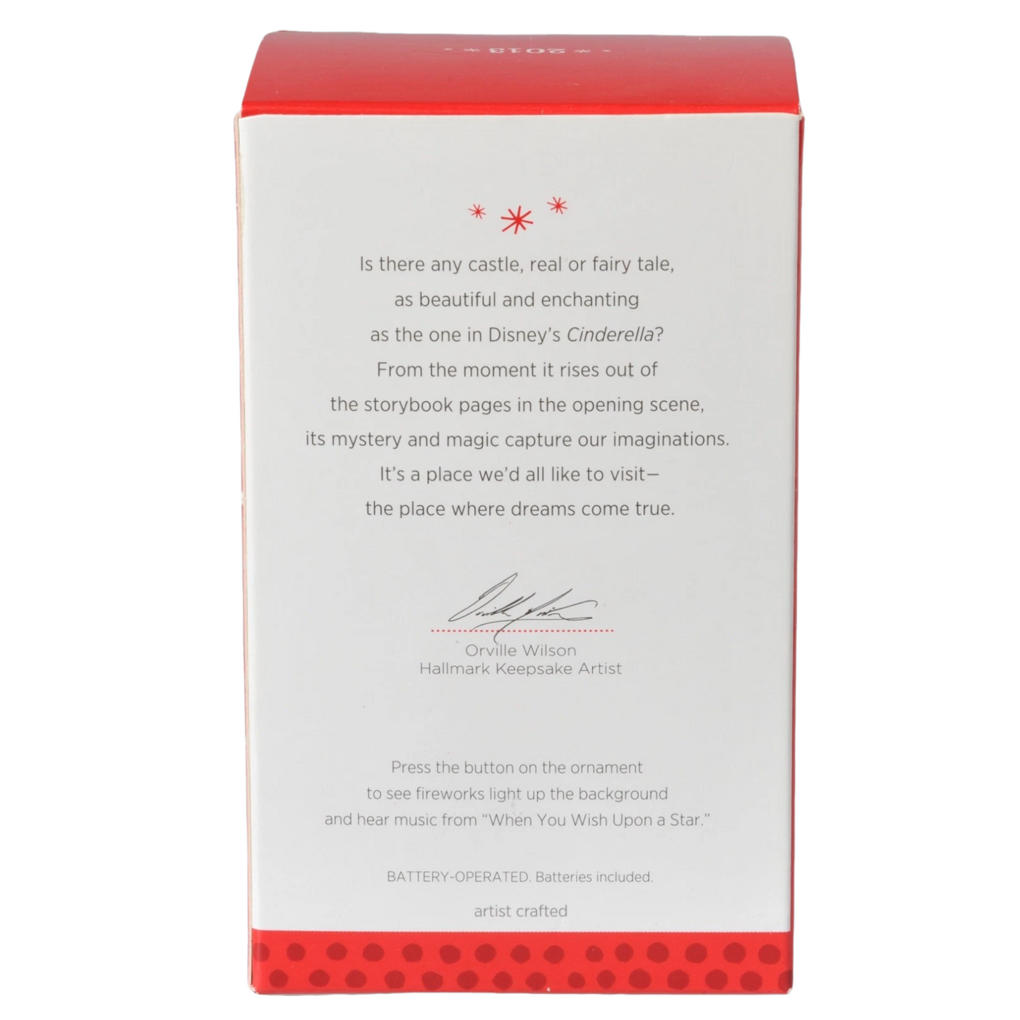 2013 Cinderella's Castle Hallmark Ornament (Cinderella) QXD6092