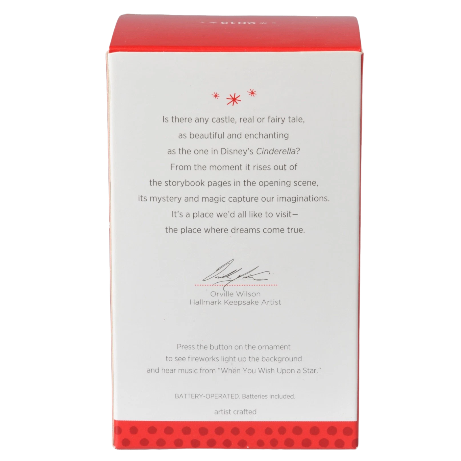 2013 Cinderella's Castle Hallmark Ornament (Cinderella) QXD6092